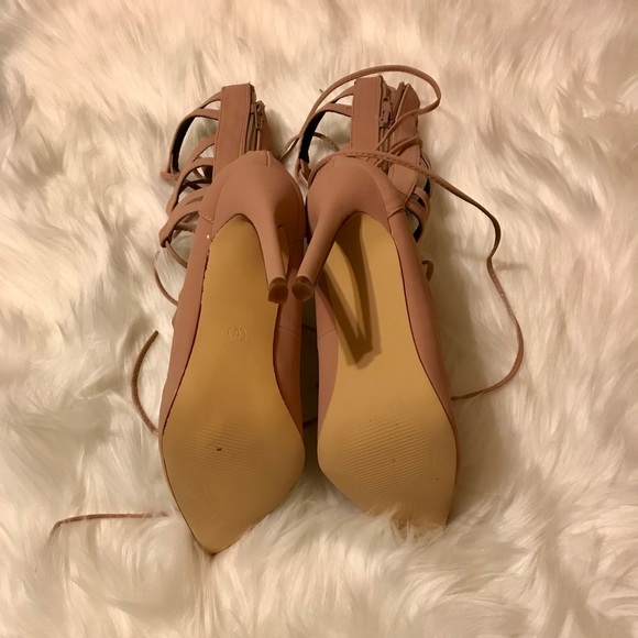 OLIVIA JAMES LACE-UP HEELS - Picture 3 of 3